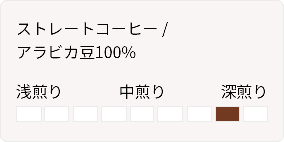 ストレートコーヒー / アラビカ豆100%