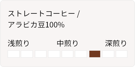 ストレートコーヒー / アラビカ豆100%