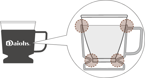 コーヒーが冷めにくい！インサートカップのひみつ