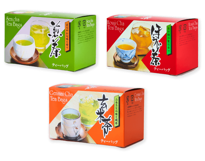 煎茶・ほうじ茶・玄米茶ティーバッグ他（各20袋）